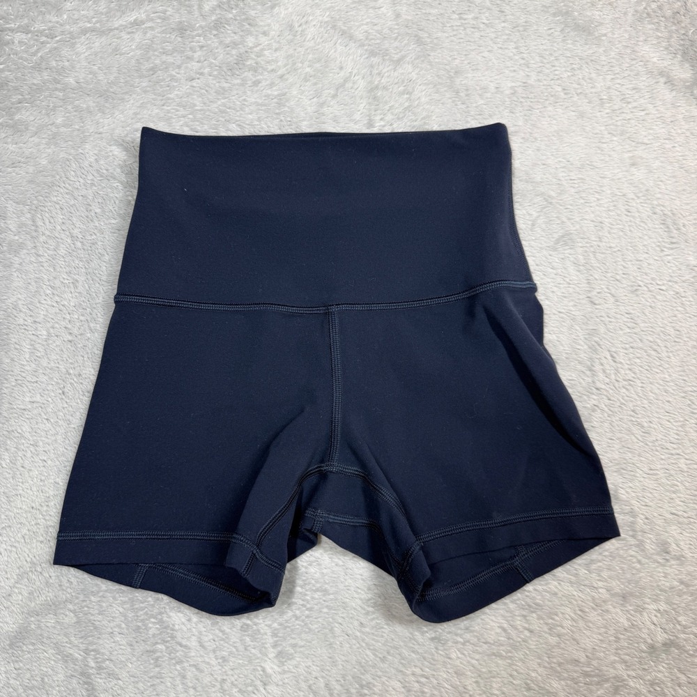 Lululemon Align High Rise Shorts Womens 2 Navy Blue Yoga Athletic Workout